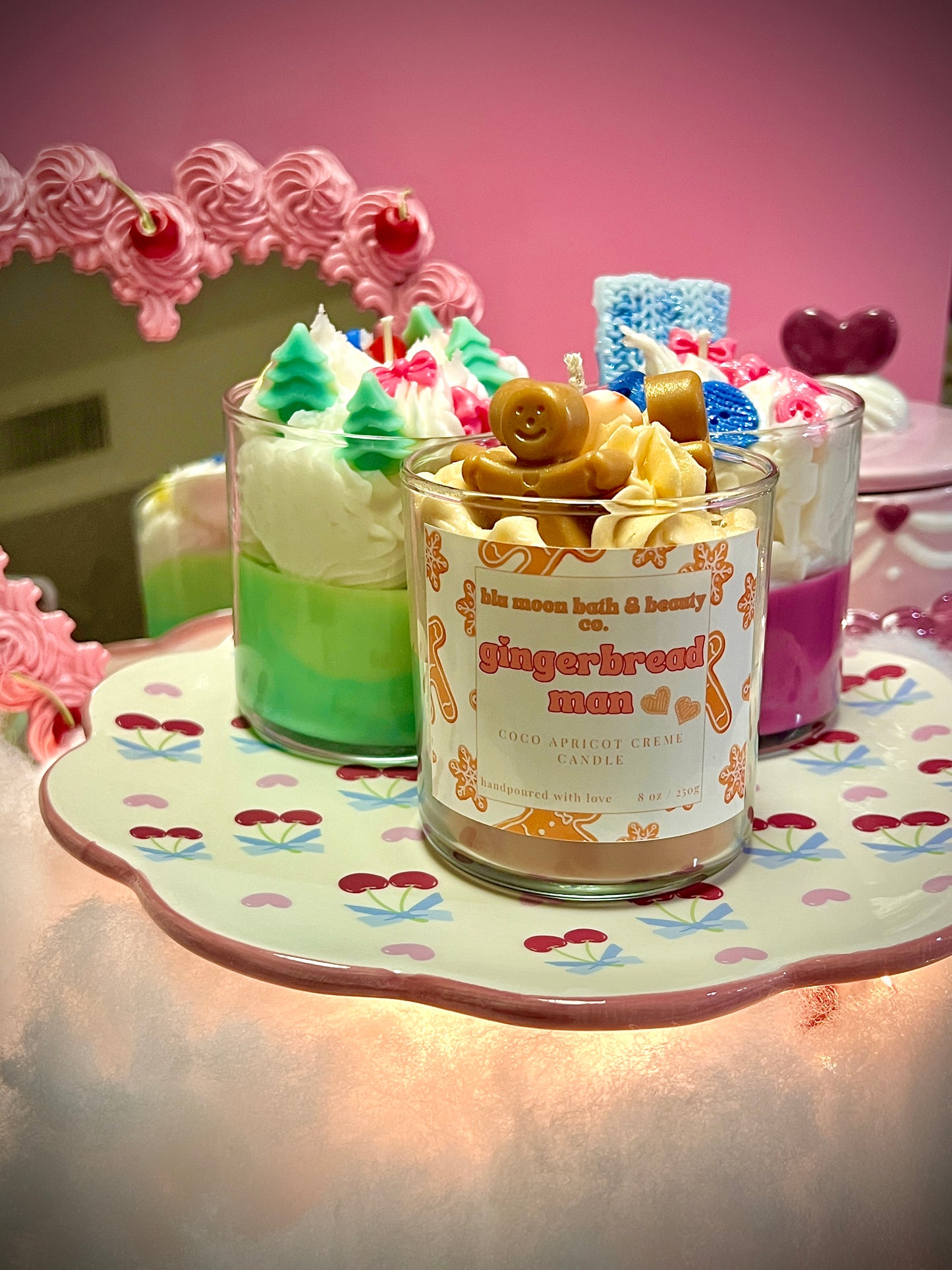 Whipped Candles with Wax Embeds