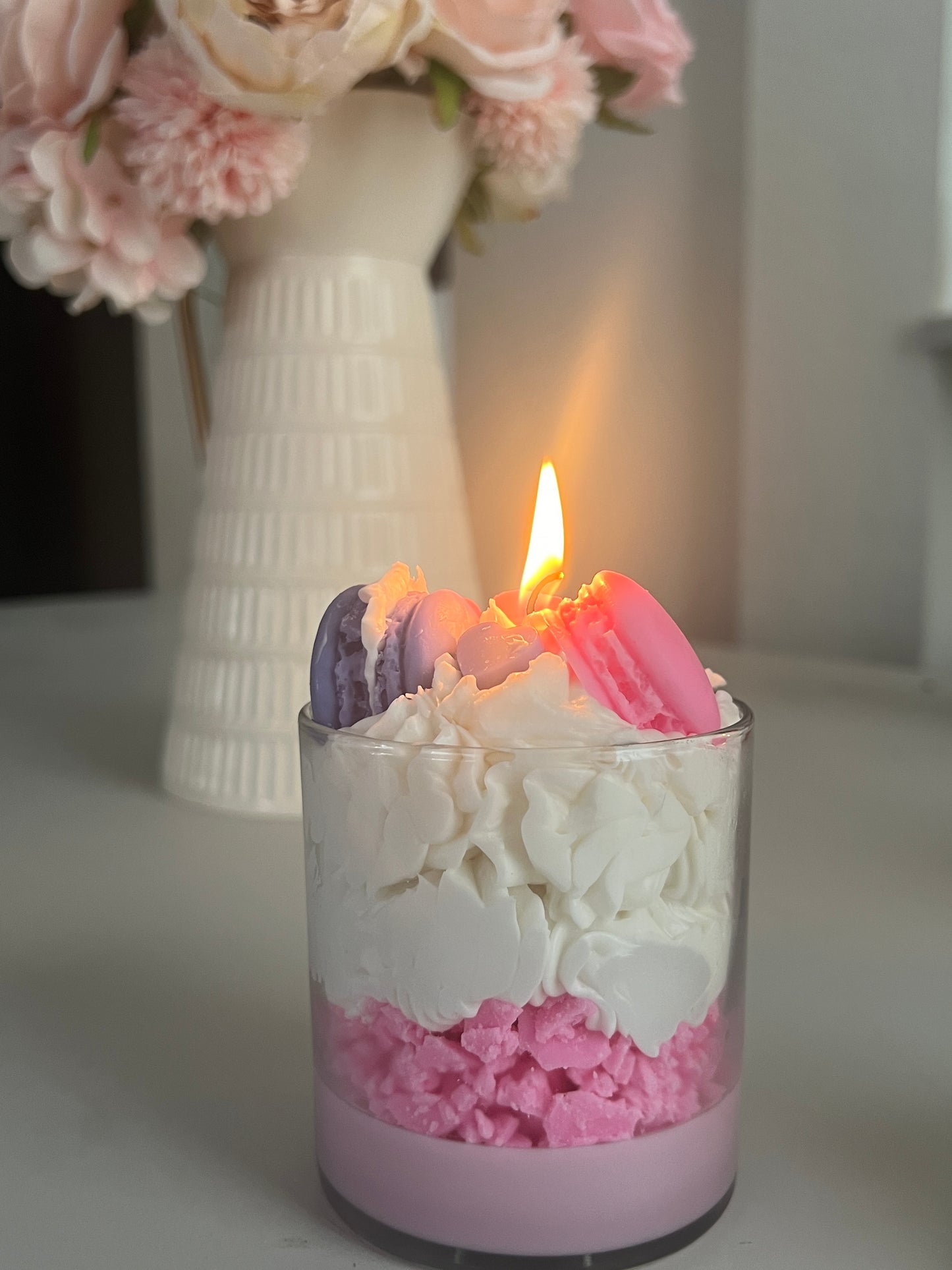 Whipped Candles with Wax Embeds